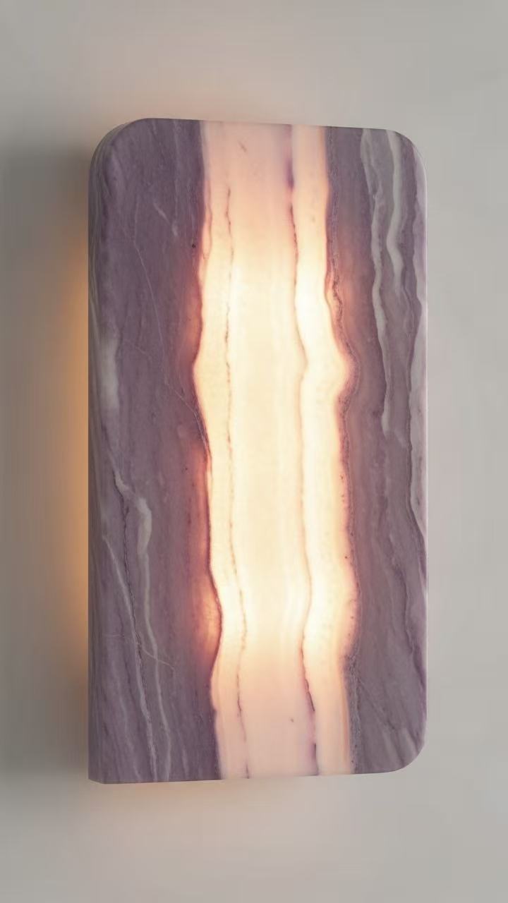 Marble wall sconce