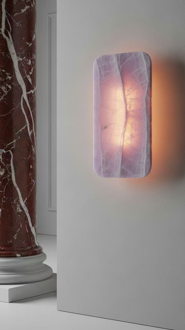 Marble wall sconce