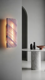 Marble wall sconce